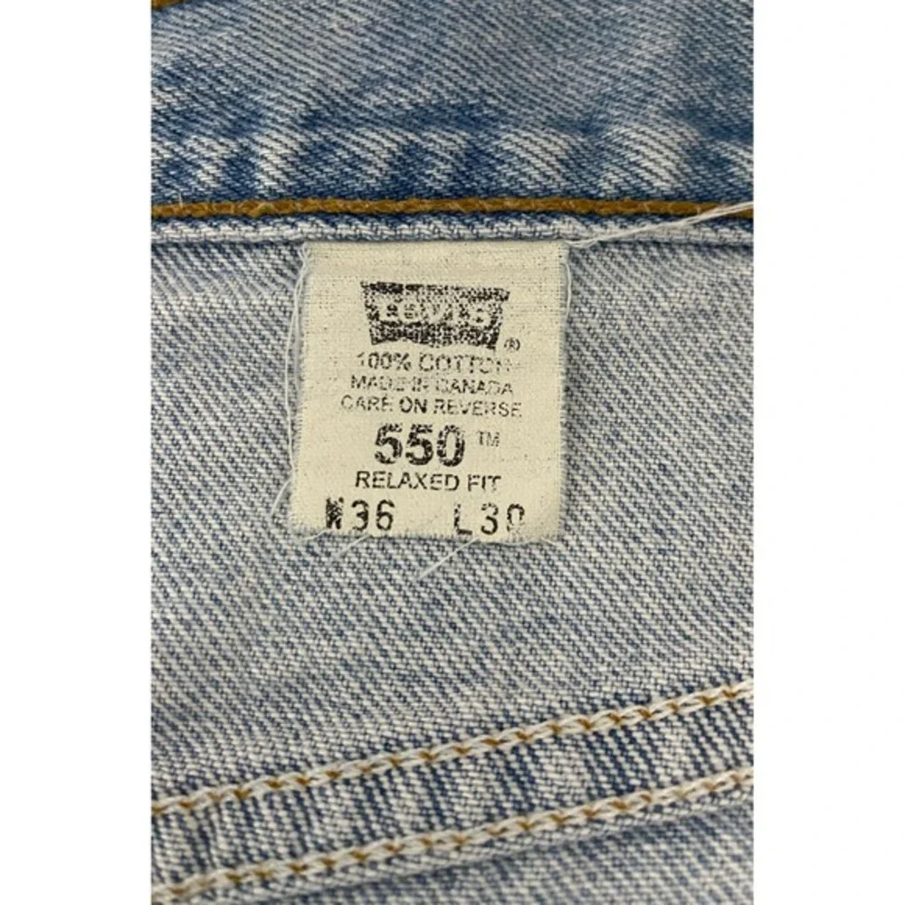 Vintage‎ Y2K Levis 550 Relaxed Fit Jeans Mens 36×30 Light Wash Denim Pants